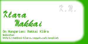 klara makkai business card